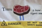 '안녕, 호랑이 밥들아?' 기묘한 동물 경고 표지판 모음