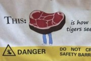 '안녕, 호랑이 밥들아?' 기묘한 동물 경고 표지판 모음