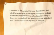 '당신의 개는 제가 죽였습니다' 보호자를 절망케 한 익명의 편지
